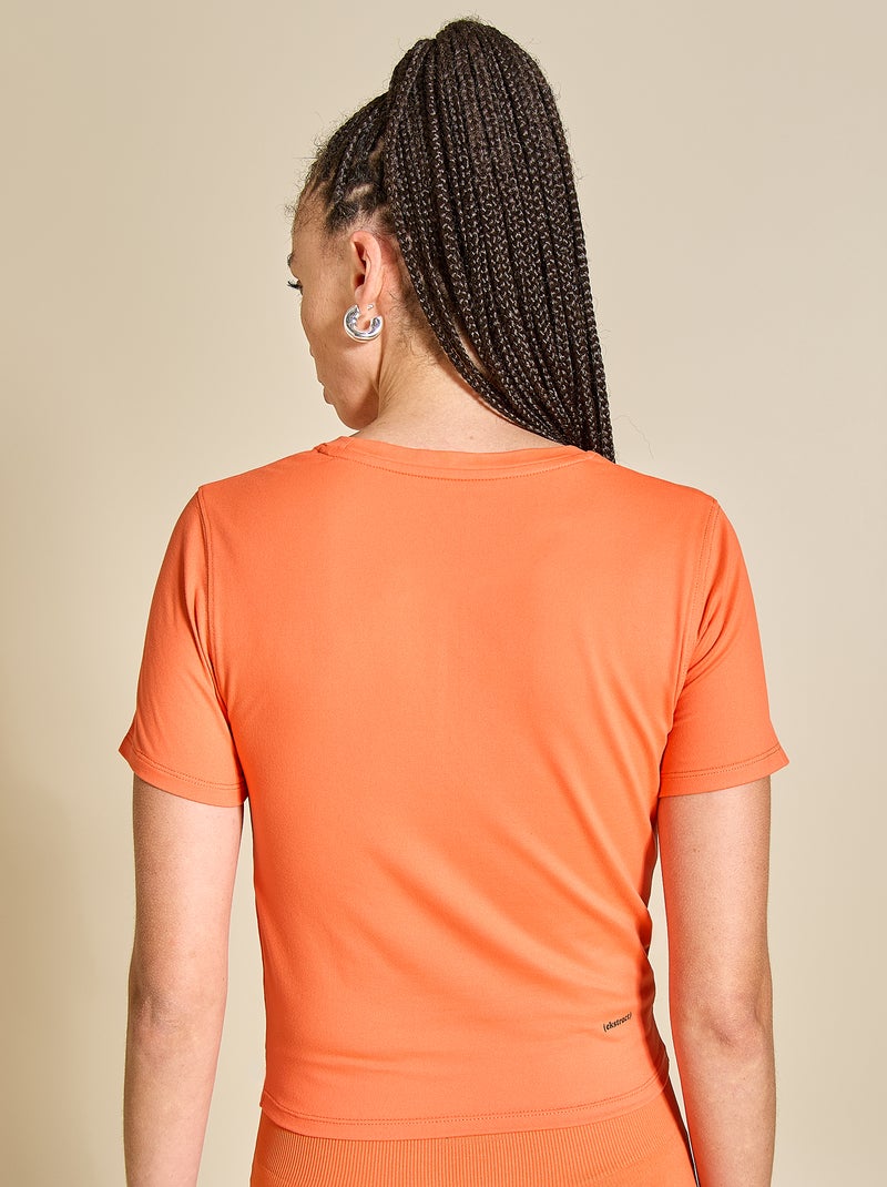 Tee-shirt de sport froncé - (ekstract) Orange - Kiabi