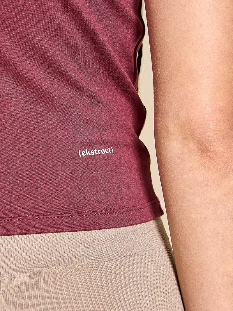 Tee-shirt de sport froncé - (ekstract) Rouge - Kiabi