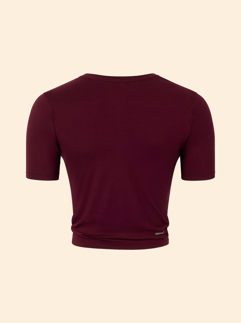 Tee-shirt de sport froncé - (ekstract) Rouge - Kiabi