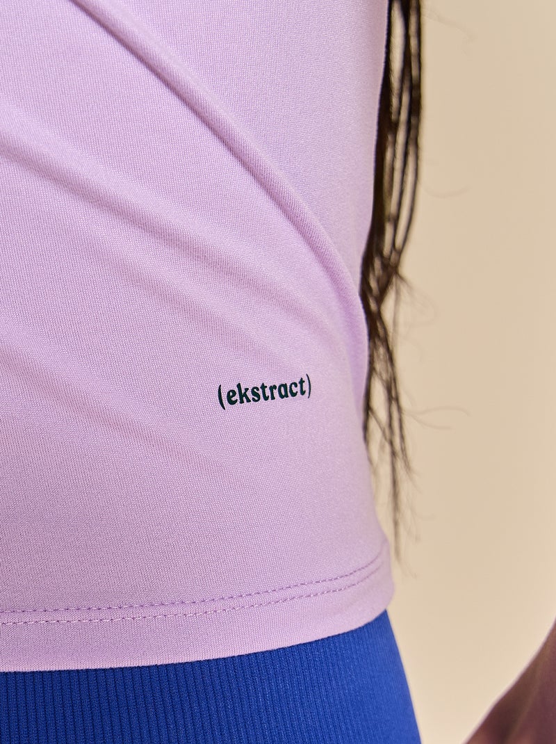 Tee-shirt de sport froncé - (ekstract) Violet - Kiabi