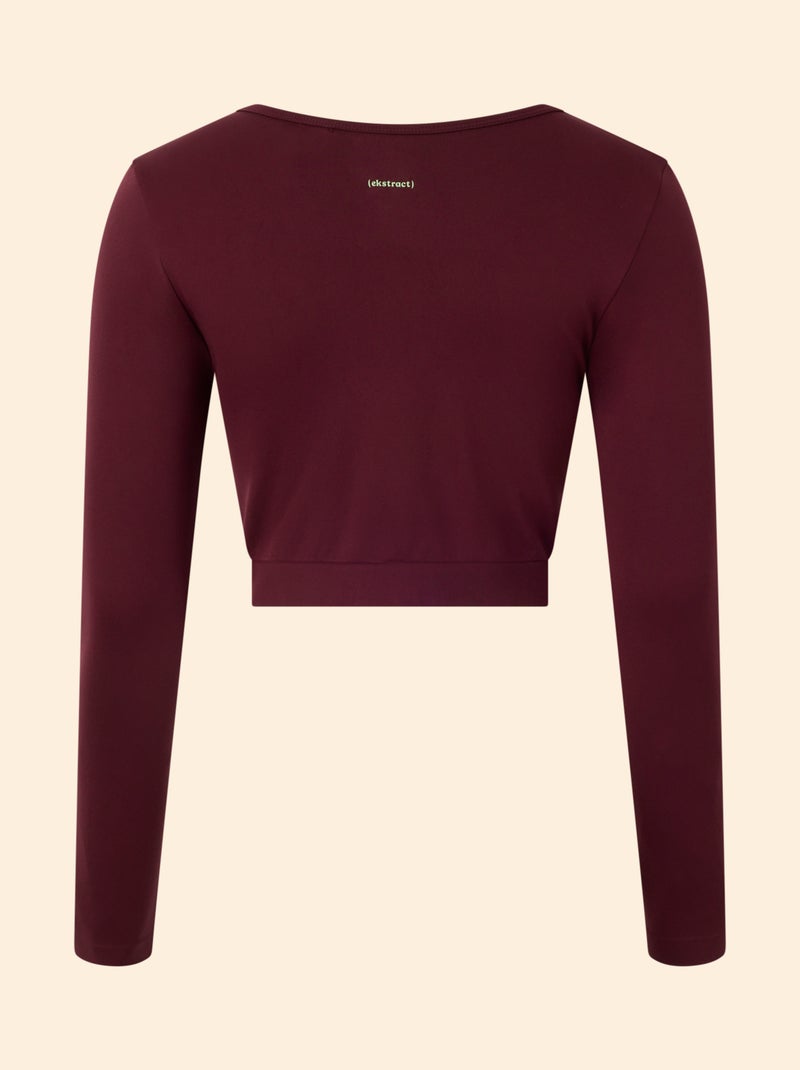 Tee-shirt de sport manches longues - (ekstract) Bordeaux - Kiabi
