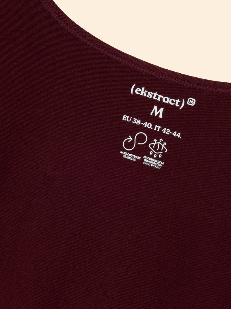 Tee-shirt de sport manches longues - (ekstract) Bordeaux - Kiabi