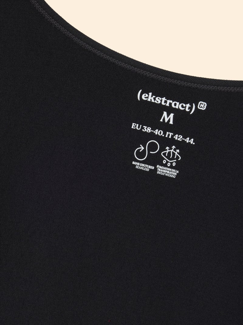 Tee-shirt de sport manches longues - (ekstract) Noir - Kiabi