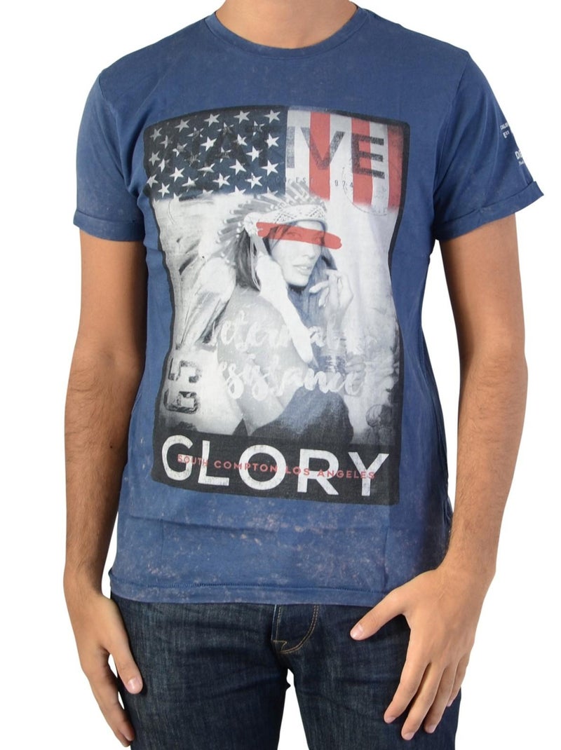Tee Shirt Deeluxe native Bleu - Kiabi