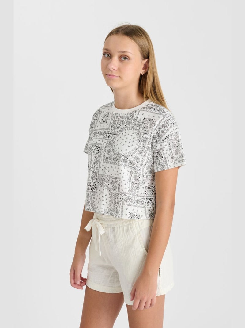 Tee-Shirt DELUGI 'Le Temps Des Cerises' Blanc - Kiabi