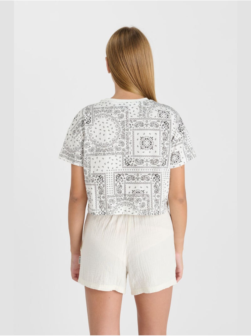Tee-shirt delugi 'le temps des cerises' Blanc - Kiabi