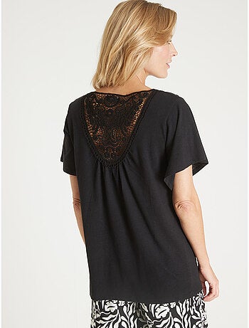 Tee-shirt dentelle au dos - DAXON