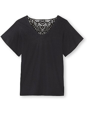 Tee-shirt dentelle au dos - DAXON