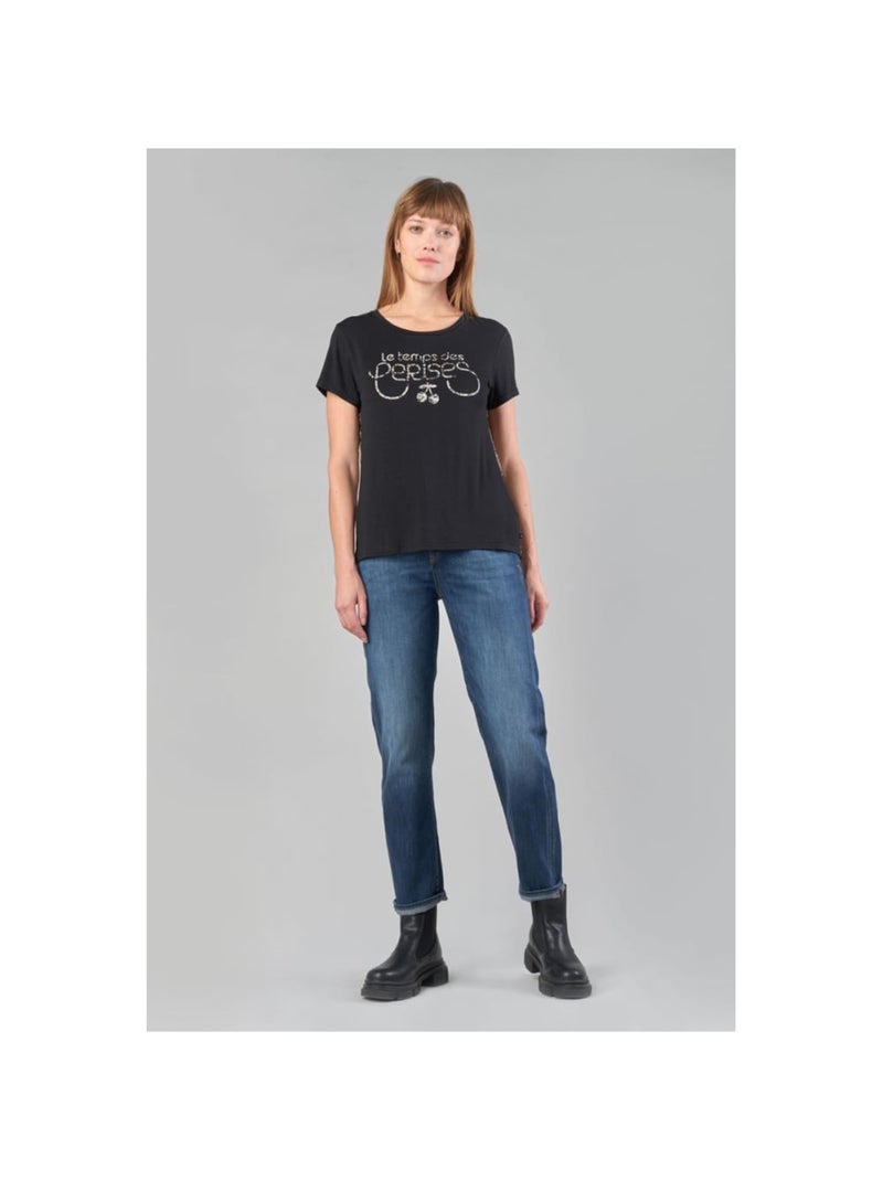 Tee-Shirt DERAY 'Le Temps Des Cerises' Noir - Kiabi