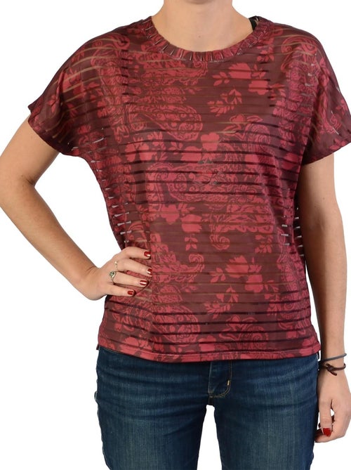 Tee-Shirt Desigual Stripes Ethnic - Kiabi
