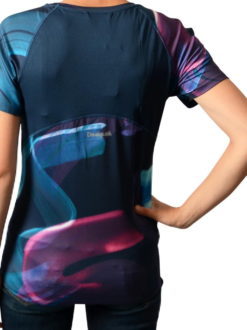 Tee-Shirt Desigual TECH ARTY Bleu - Kiabi
