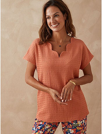 Tee-shirt d'été encolure écailles - DAXON