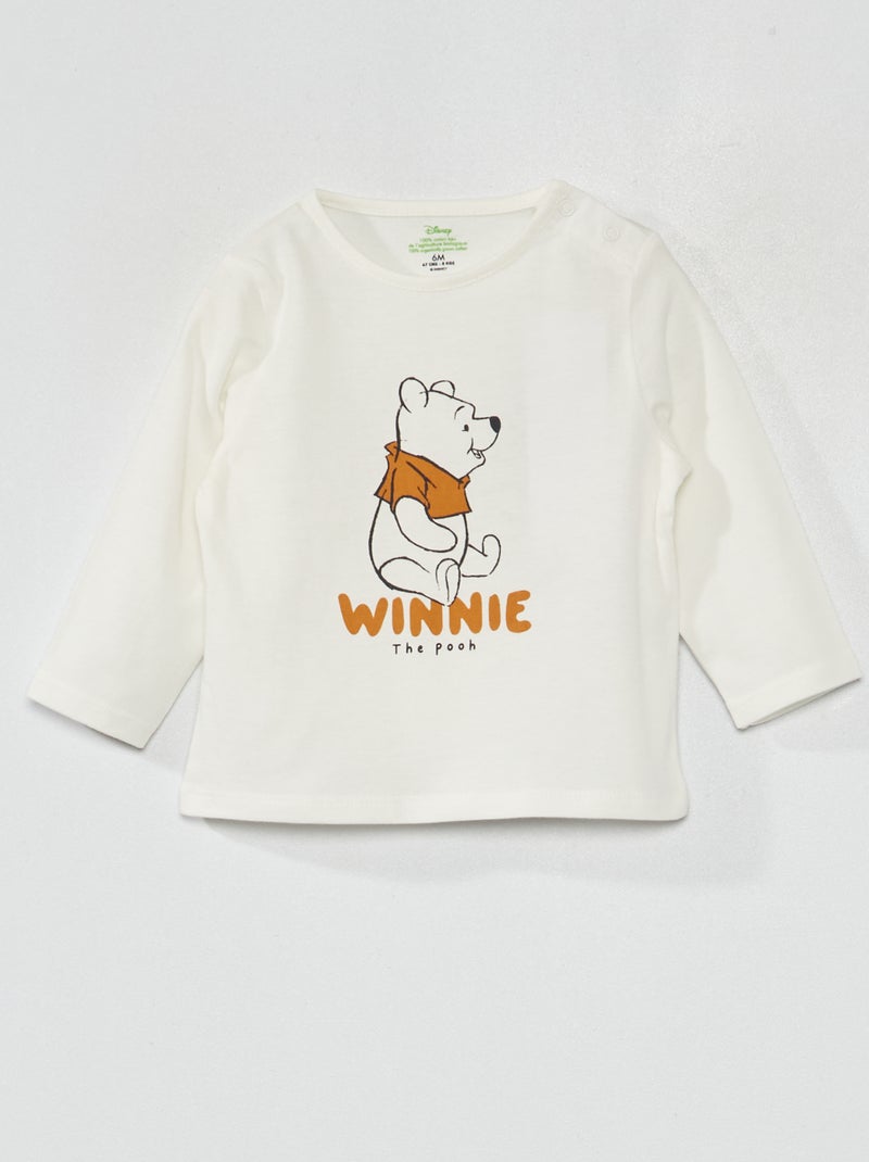 Tee-shirt 'Disney' à manches longues Blanc 'Winnie' - Kiabi