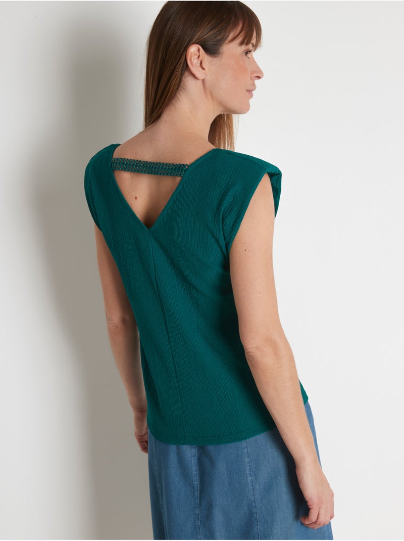 Tee-shirt dos fantaisie - DAXON Vert - Kiabi