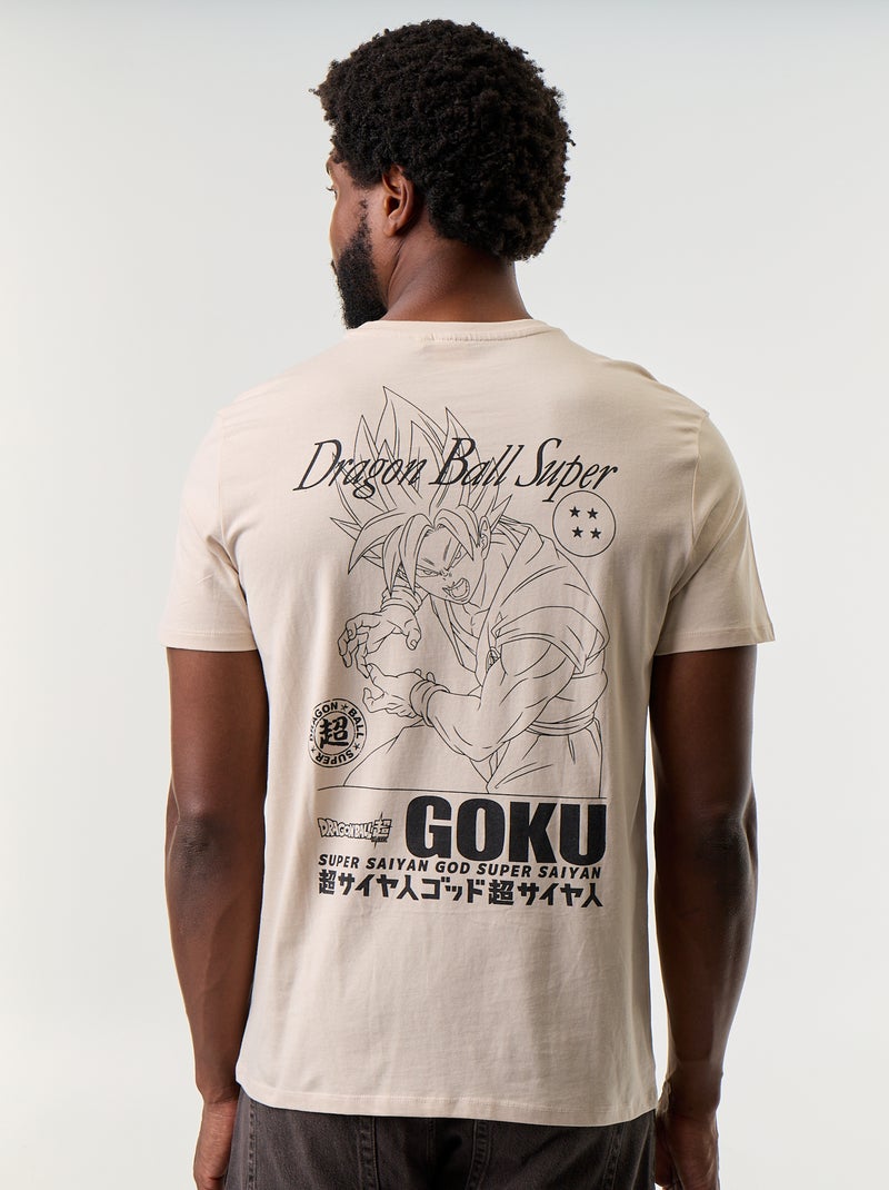 Tee-shirt 'Dragon Ball' à manches courtes Beige - Kiabi