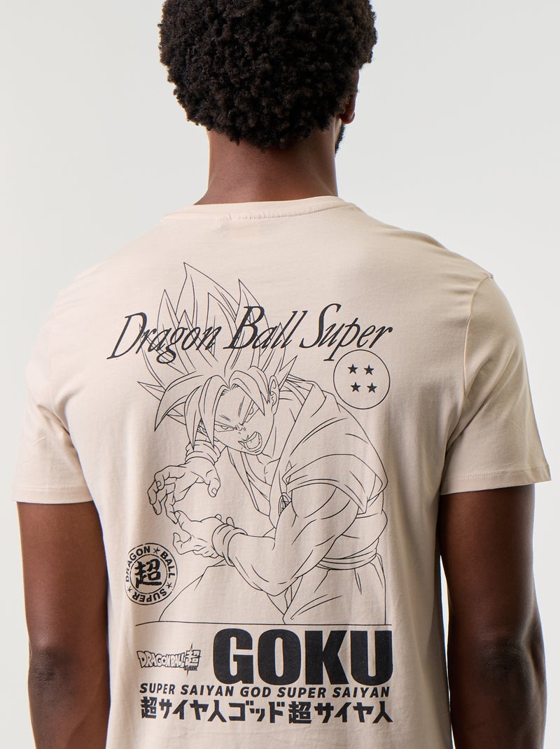 Tee-shirt 'Dragon Ball' à manches courtes Beige - Kiabi