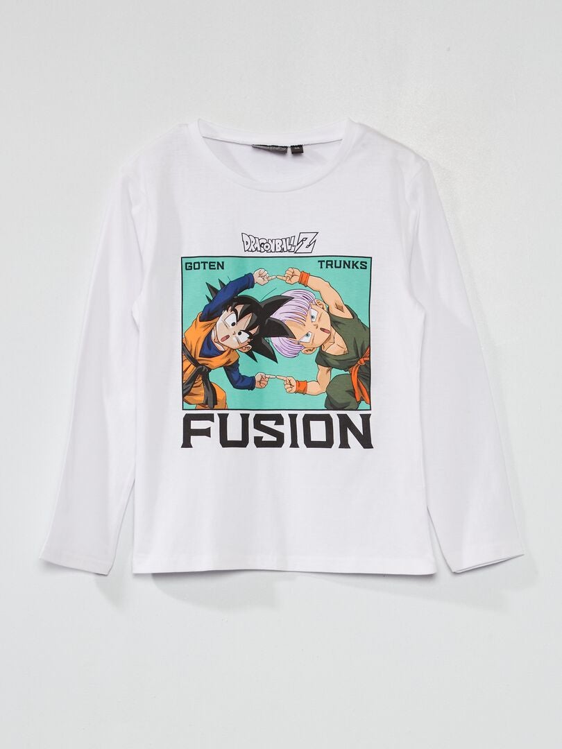Tee-shirt 'Dragon Ball Z' 'fusion' blanc - Kiabi