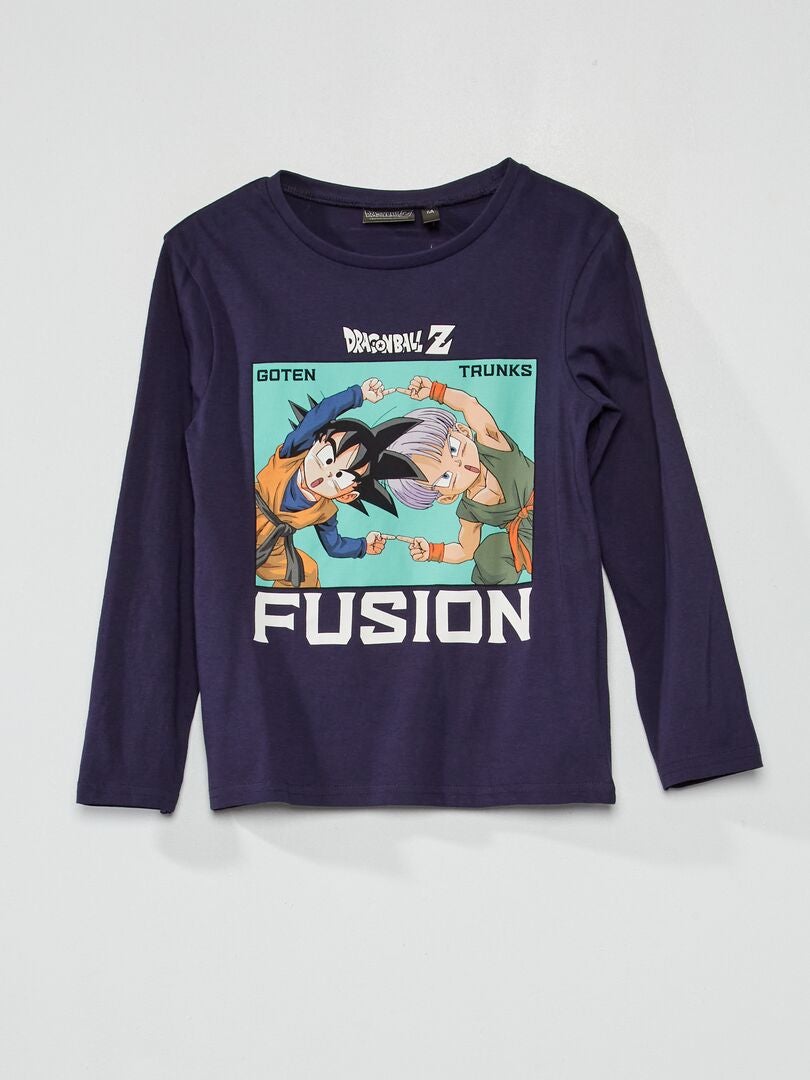 Tee-shirt 'Dragon Ball Z' 'fusion' bleu marine - Kiabi
