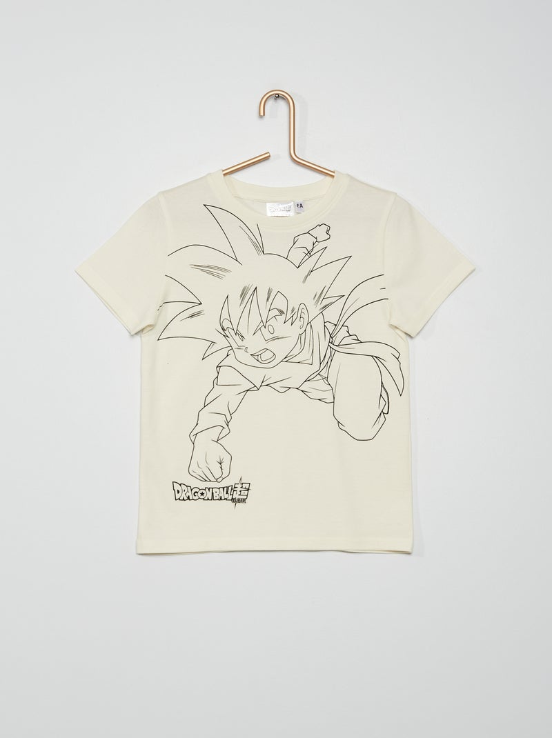 Tee-shirt 'Dragon Ball Z' 'Son Goku' blanc - Kiabi