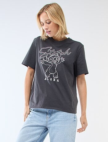 Tee-shirt droite imprimé 'Stitch'