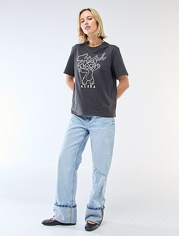Tee-shirt droite imprimé 'Stitch'