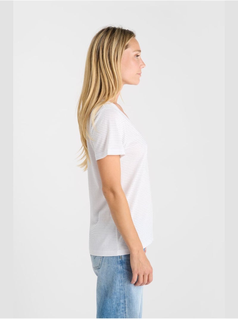 Tee-shirt edwige 'le temps des cerises' Blanc - Kiabi