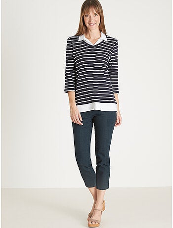 Tee-shirt effet 2 en 1 esprit marin