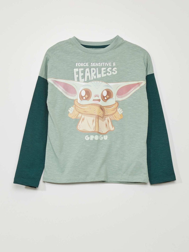 Tee-shirt effet 2 en 1 'Star Wars' Vert - Kiabi