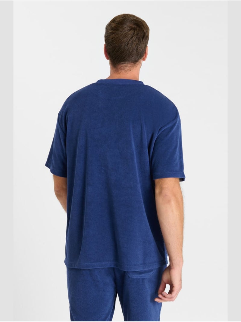 Tee-Shirt ELIX 'Le Temps Des Cerises' Bleu - Kiabi