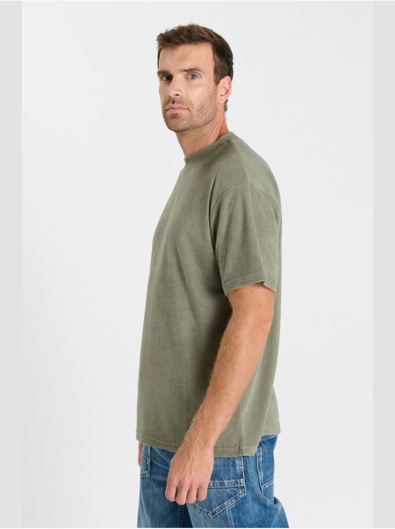 Tee-Shirt ELIX 'Le Temps Des Cerises' Kaki - Kiabi