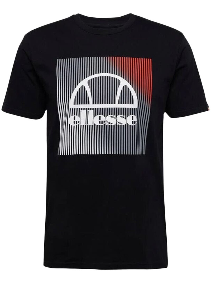 Tee Shirt Ellesse Flecta Noir Rouge Blanc - Kiabi