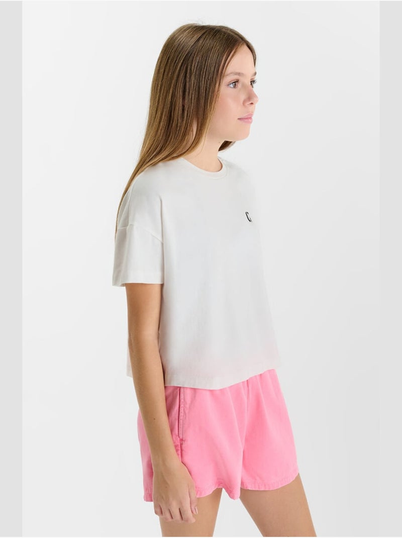 Tee-Shirt EMILAGI 'Le Temps Des Cerises' Blanc - Kiabi