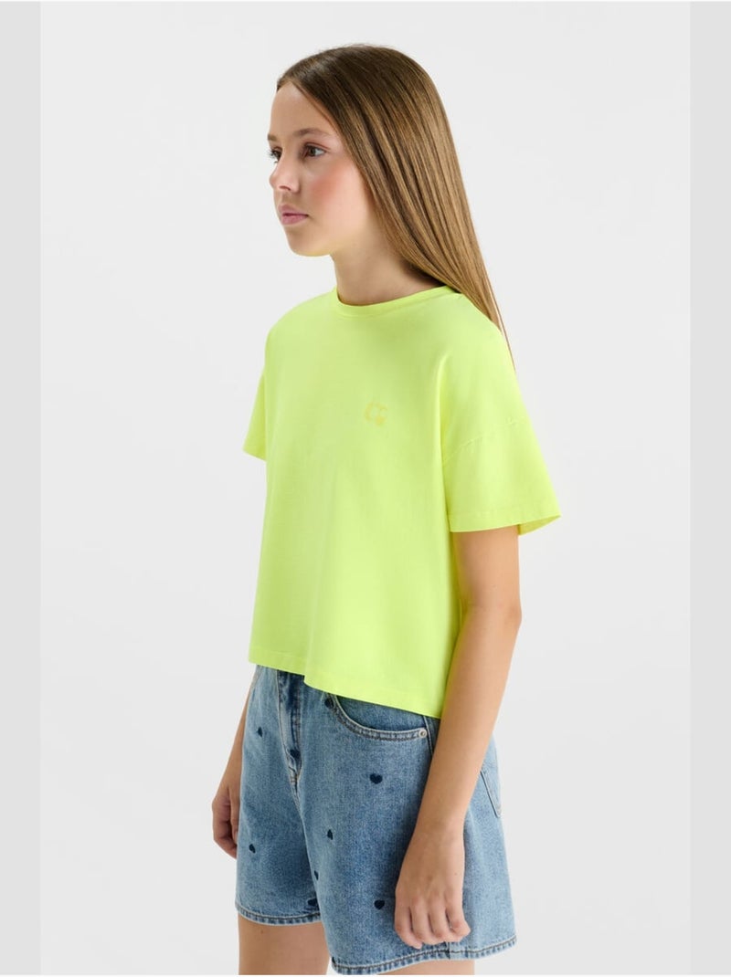 Tee-Shirt EMILAGI 'Le Temps Des Cerises' Jaune - Kiabi