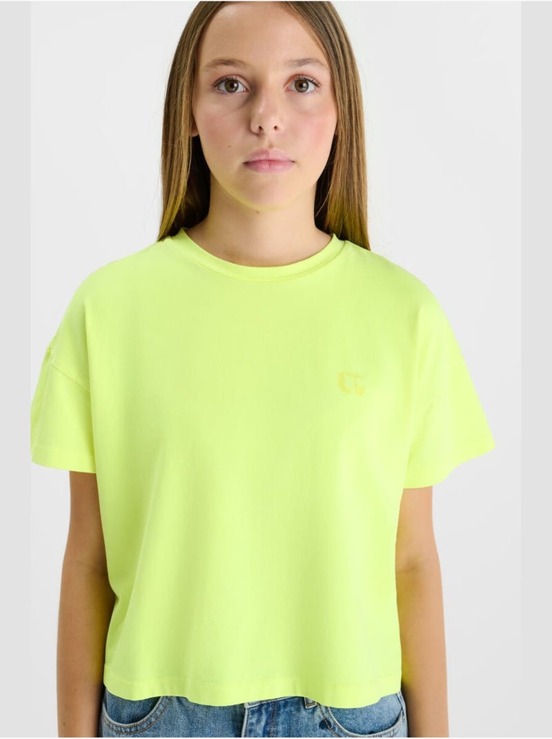 Tee-Shirt EMILAGI 'Le Temps Des Cerises' Jaune - Kiabi