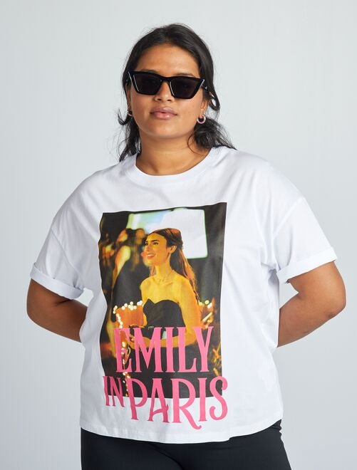 Tee-shirt 'Emily in Paris' à col rond - Kiabi