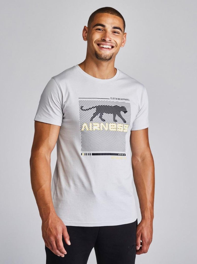 TEE SHIRT EMPREINTE Airness Gris - Kiabi