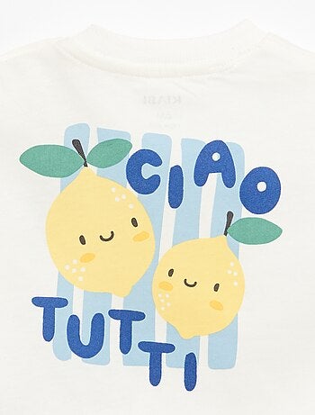 Tee-shirt en coton avec broderie poitrine