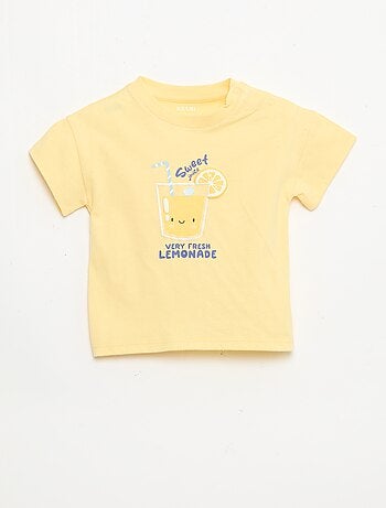Tee-shirt en coton avec broderie poitrine