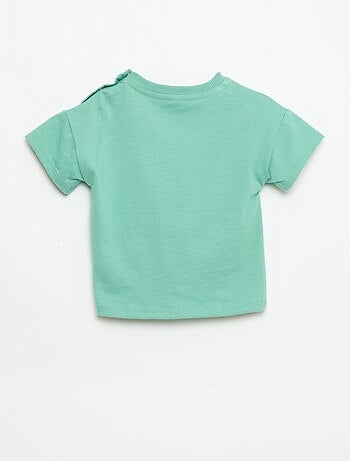 Tee-shirt en coton avec broderie poitrine