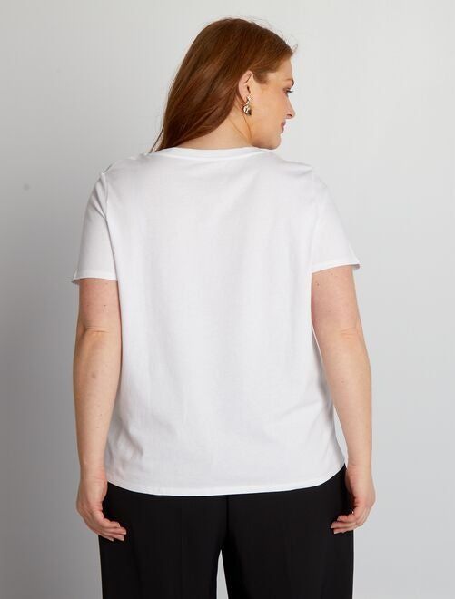 Tee-shirt en coton avec imprimé - Kiabi
