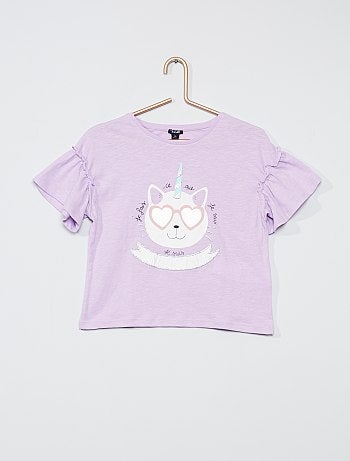 Tee-shirt en coton 'licorne'