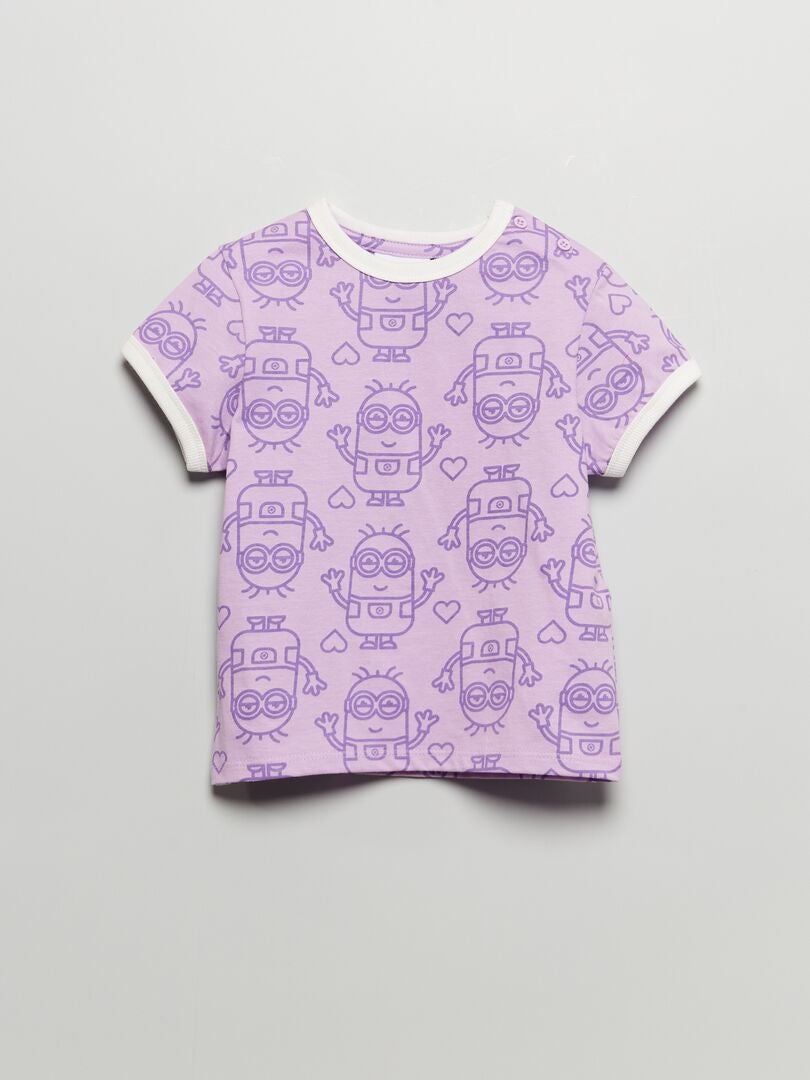 Tee-shirt en coton 'Minions' Violet - Kiabi