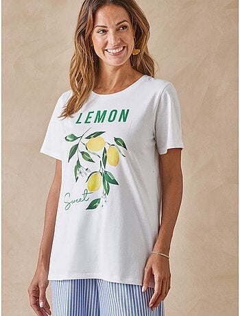 Tee-shirt en coton motif citrons - DAXON