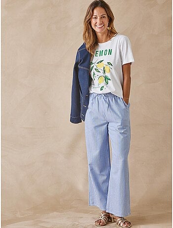 Tee-shirt en coton motif citrons - DAXON