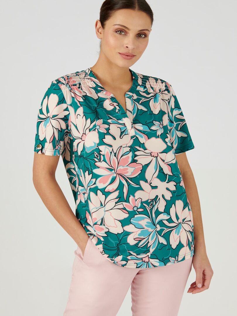 Damart - Overhemdblouse Stretch Crêpe - Dames - Blauw - M