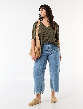 Tee-shirt en dentelle ajourée