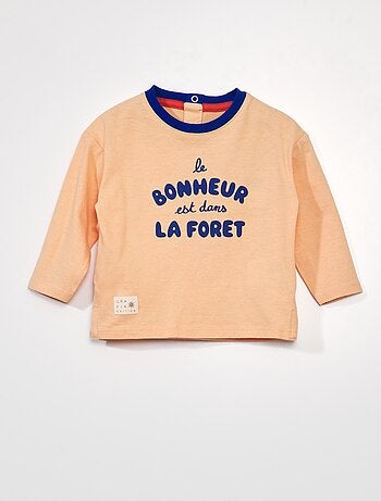 Tee-shirt en jersey à manches longues - Kiabi