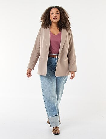 Tee-shirt en jersey avec col V et manches longues