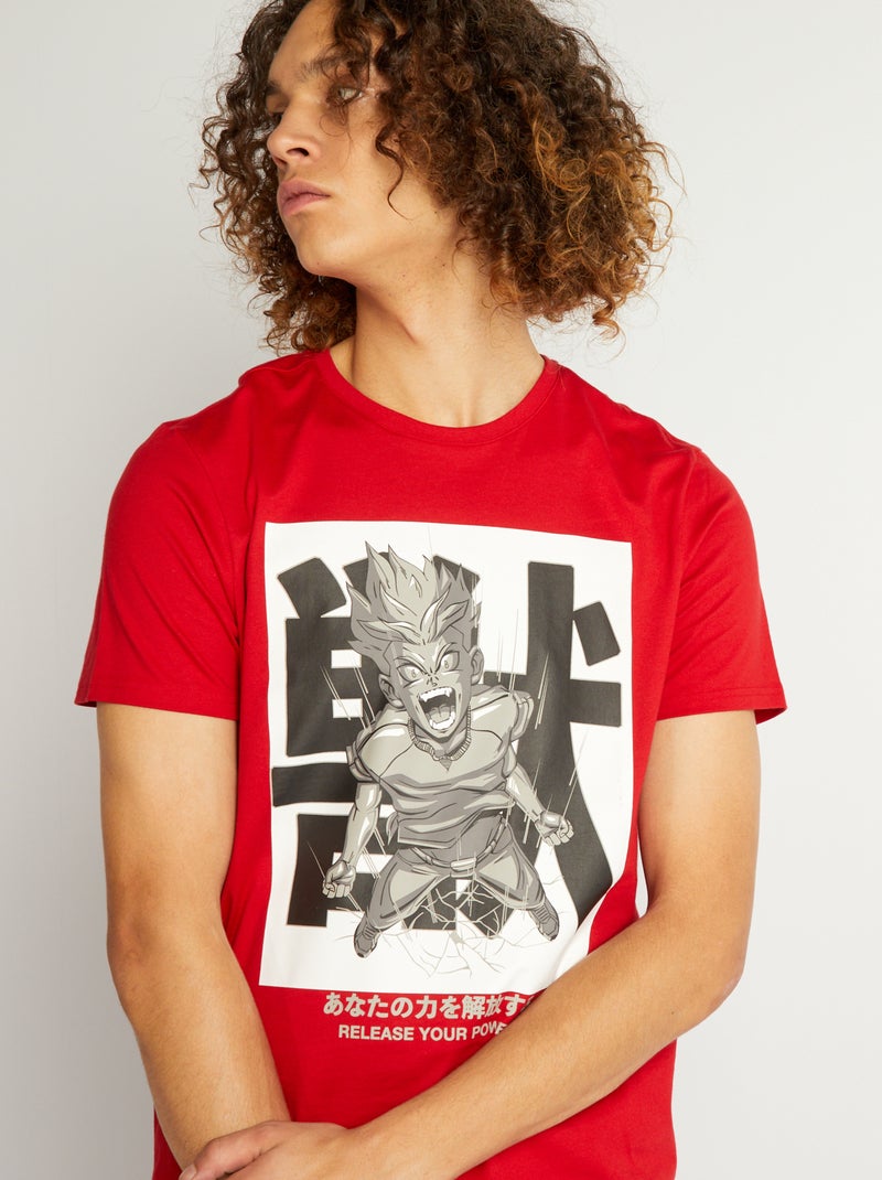 Tee-shirt en jersey avec imprimé Rouge - Kiabi