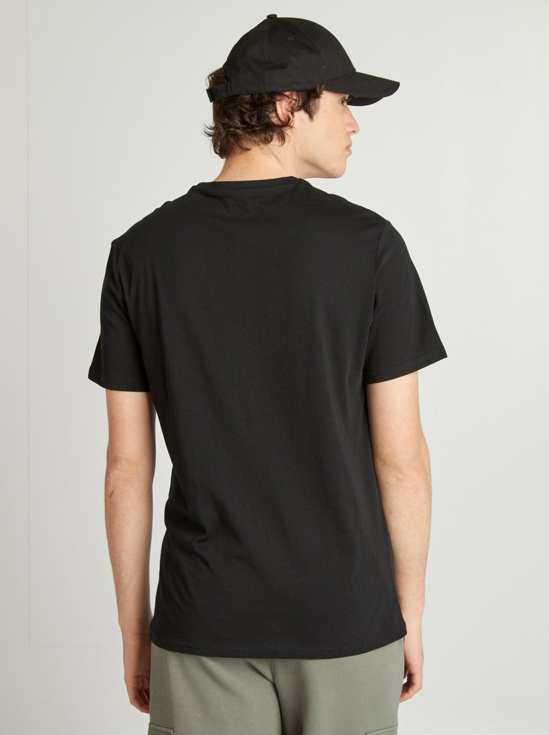 Tee-shirt en jersey imprimé NOIR - Kiabi